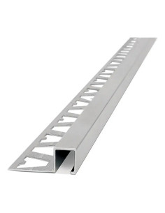 Guardacanto Quadra Cromo Mate 10 mm x 5 mm x 2,5
